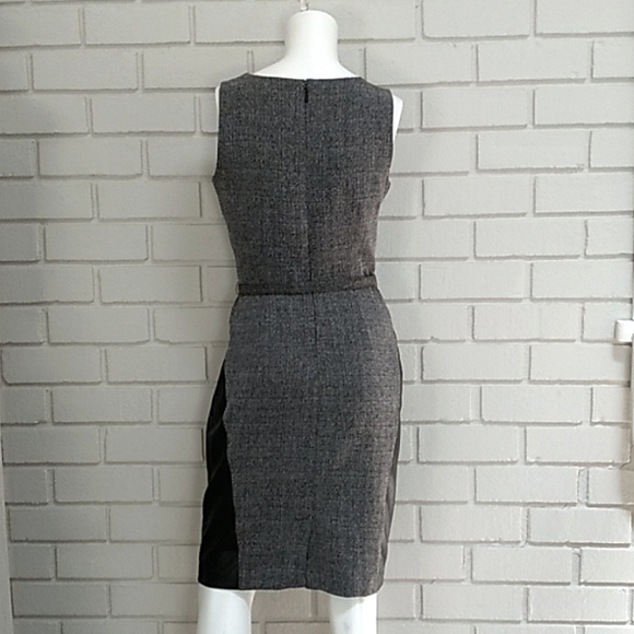New York & Company Black/Gray Faux Leather Business Dress. Size  0 - Picture 5 of 11